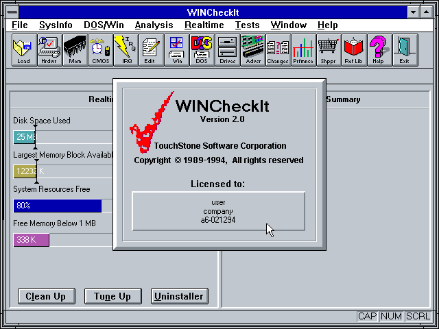 WINCheckIt 2.0 - About